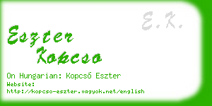 eszter kopcso business card